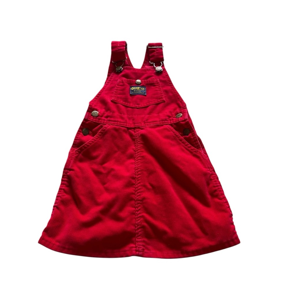 Vintage OshKosh B'gosh Red corduroy overalls Dress